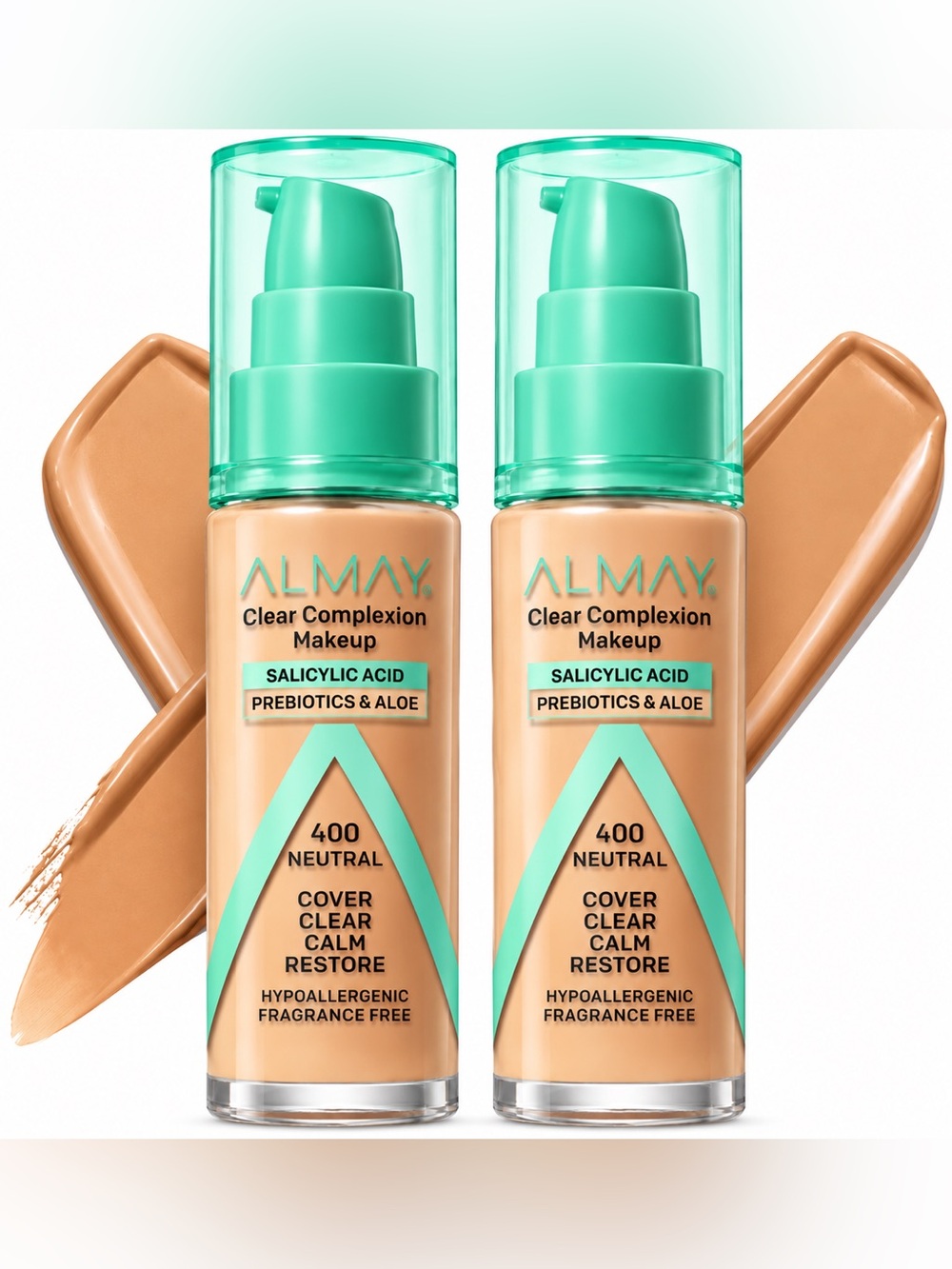 Almay Clear Complexion Makeup Foundation 400 Neutral – Set of 2